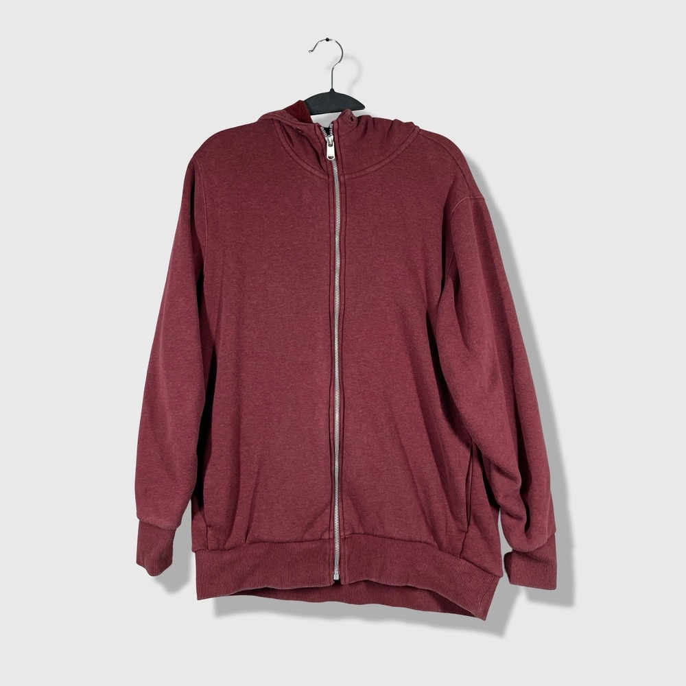 Athleta Cozy Karma Full‎ Zip Hoodie Women Small Burgundy Athleisure Gorpcore